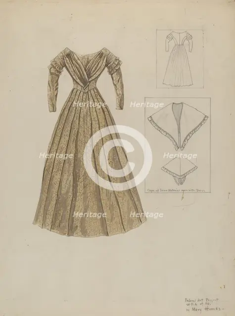 Dress, c. 1937. Creator: Mary E Humes.