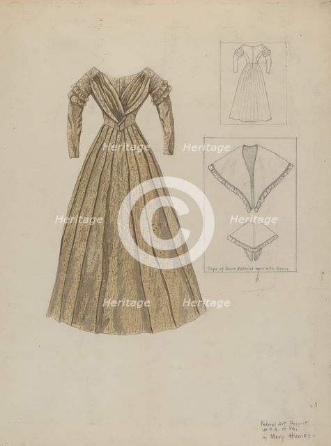 Dress, c. 1937. Creator: Mary E Humes.