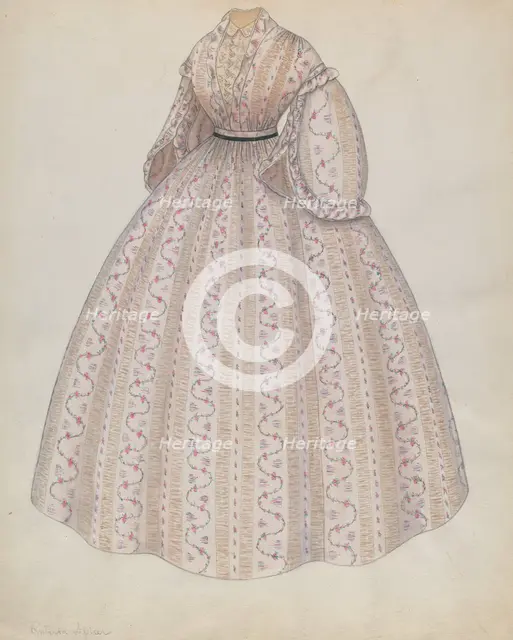 Dress, c. 1937. Creator: Roberta Spicer.