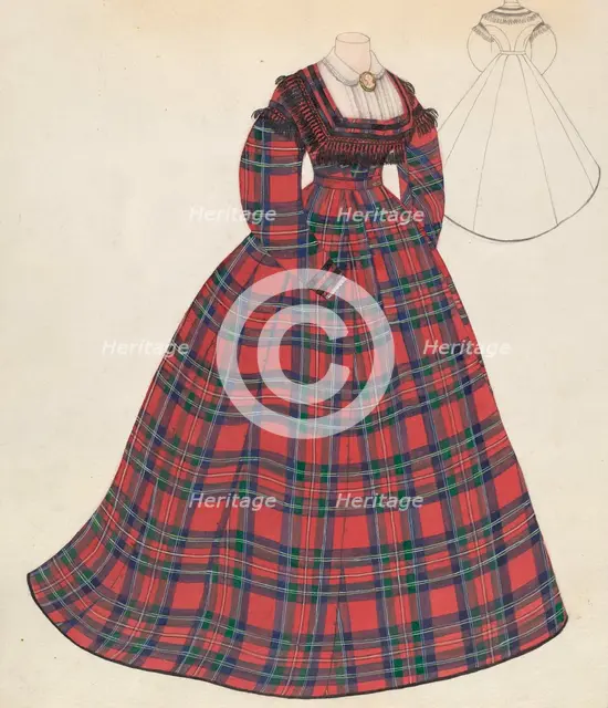 Dress, c. 1937. Creator: Roberta Spicer.