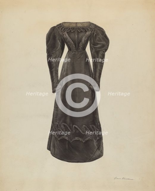 Dress, c. 1938. Creator: Bessie Forman.