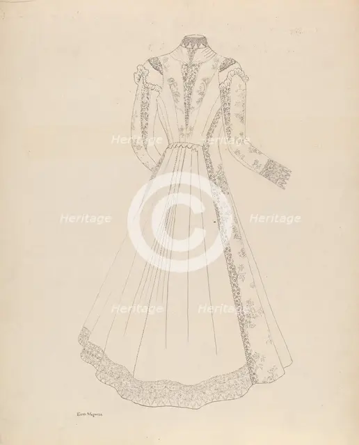 Dress, c. 1938. Creator: Edith Magnette.