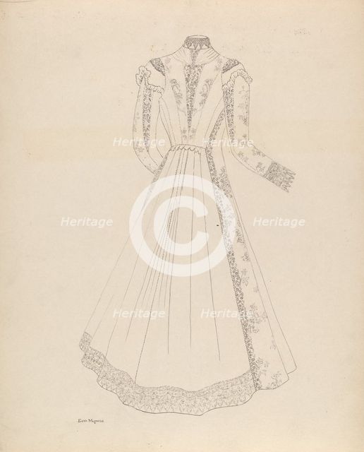 Dress, c. 1938. Creator: Edith Magnette.