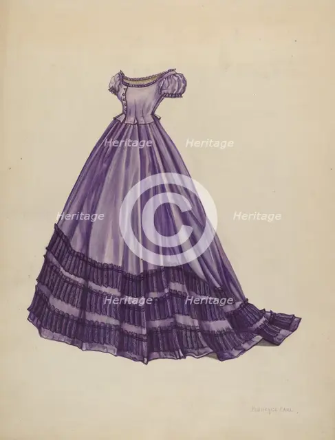 Dress, c. 1938. Creator: Florence Earl.