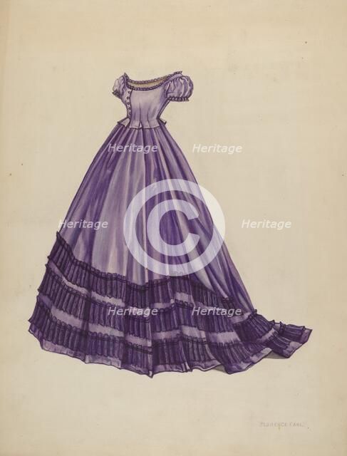 Dress, c. 1938. Creator: Florence Earl.