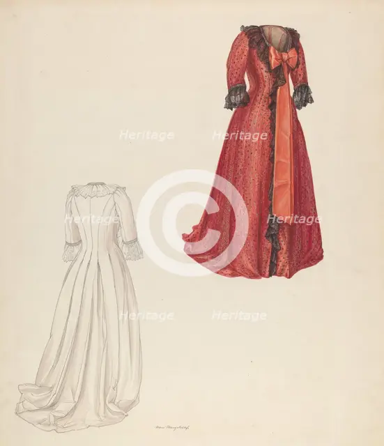 Dress, c. 1938. Creator: Hans Mangelsdorf.