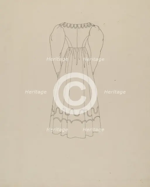 Dress, c. 1938. Creator: Julia Boyd.