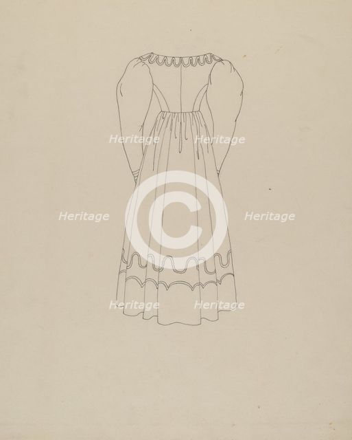 Dress, c. 1938. Creator: Julia Boyd.