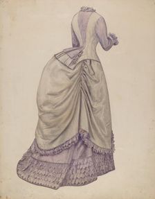 Dress, c. 1938. Creator: Julie C Brush