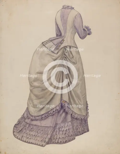 Dress, c. 1938. Creator: Julie C Brush.