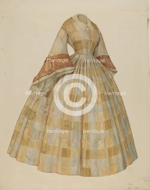 Dress, c. 1938. Creator: Julie C Brush.