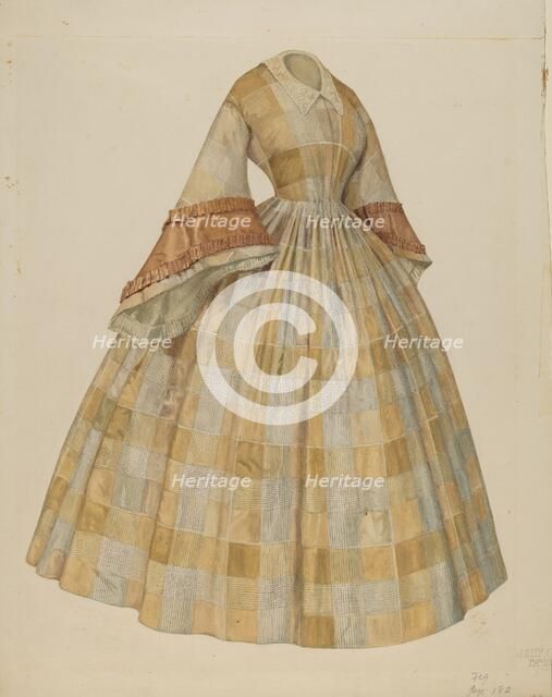 Dress, c. 1938. Creator: Julie C Brush.