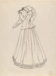 Dress, c. 1938. Creator: Julie C Brush