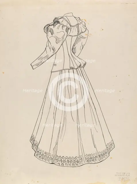 Dress, c. 1938. Creator: Julie C Brush.