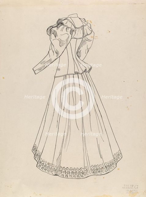Dress, c. 1938. Creator: Julie C Brush.