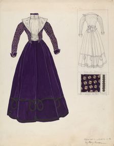 Dress, c. 1938. Creator: Mary E Humes