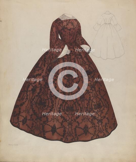 Dress, c. 1938. Creator: Nancy Crimi.