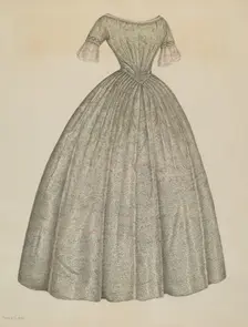 Dress, c. 1938. Creator: Nancy Crimi