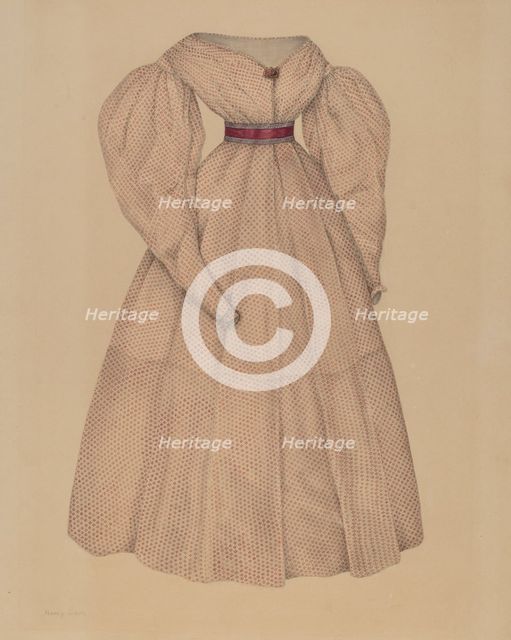 Dress, c. 1938. Creator: Nancy Crimi.