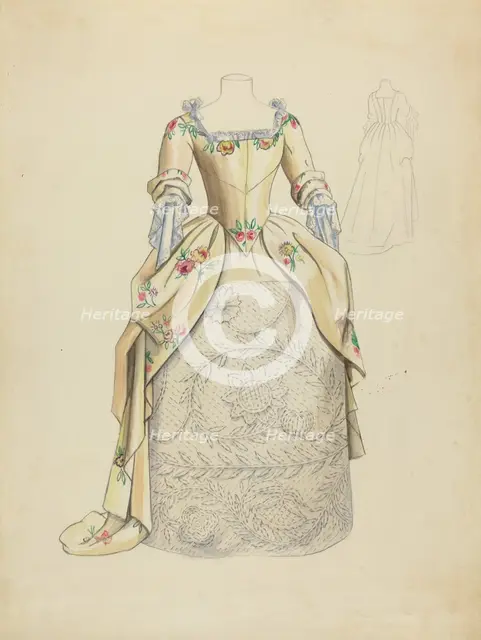 Dress, c. 1939. Creator: Eleanor Ruelos.