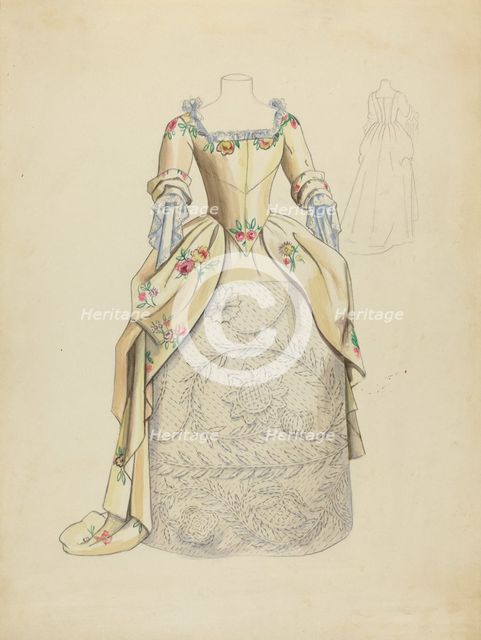 Dress, c. 1939. Creator: Eleanor Ruelos.