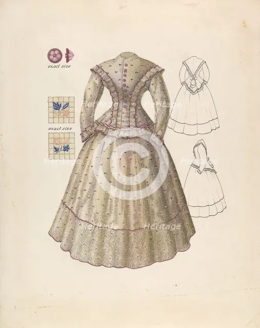 Dress, c. 1940. Creator: Henry Moran.