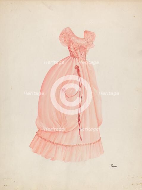 Dress, c. 1940. Creator: Josephine C. Romano.