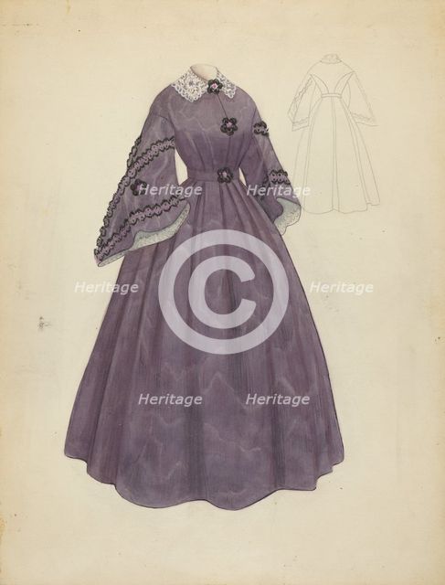 Dress, c. 1940. Creator: Jessie M. Benge.