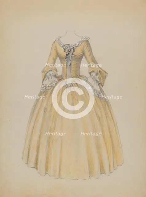 Dress, c. 1940. Creator: Jessie M. Benge.