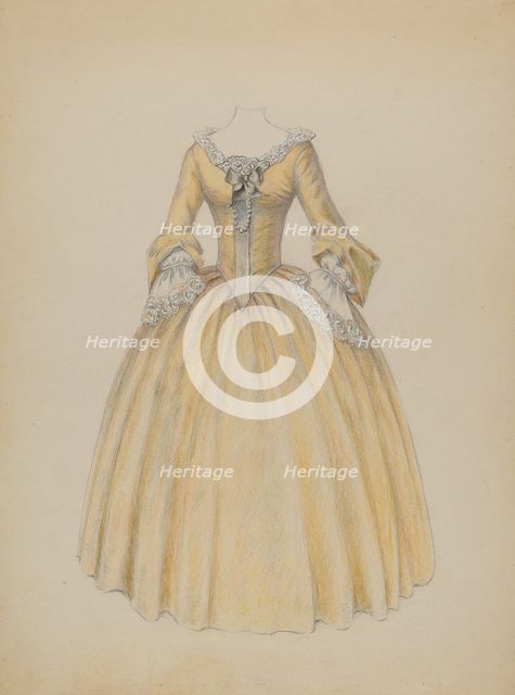 Dress, c. 1940. Creator: Jessie M. Benge.
