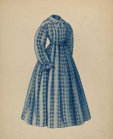 Dress, c. 1940. Creator: Julie C Brush