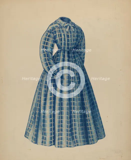 Dress, c. 1940. Creator: Julie C Brush.