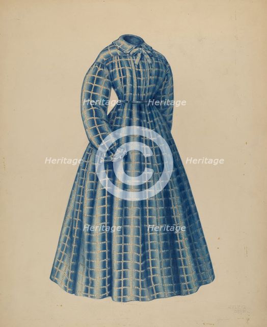 Dress, c. 1940. Creator: Julie C Brush.