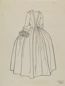 Dress, c. 1940. Creator: Julie C Brush