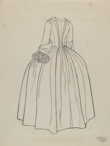 Dress, c. 1940. Creator: Julie C Brush
