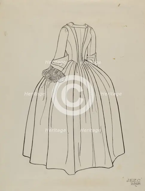 Dress, c. 1940. Creator: Julie C Brush.