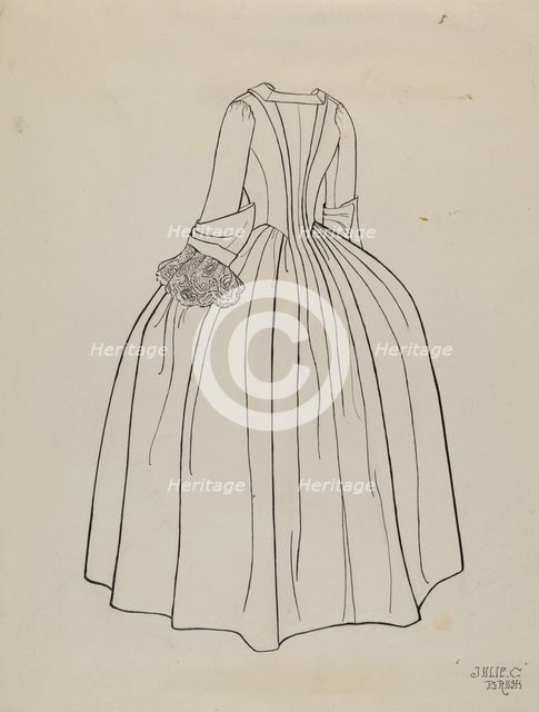 Dress, c. 1940. Creator: Julie C Brush.