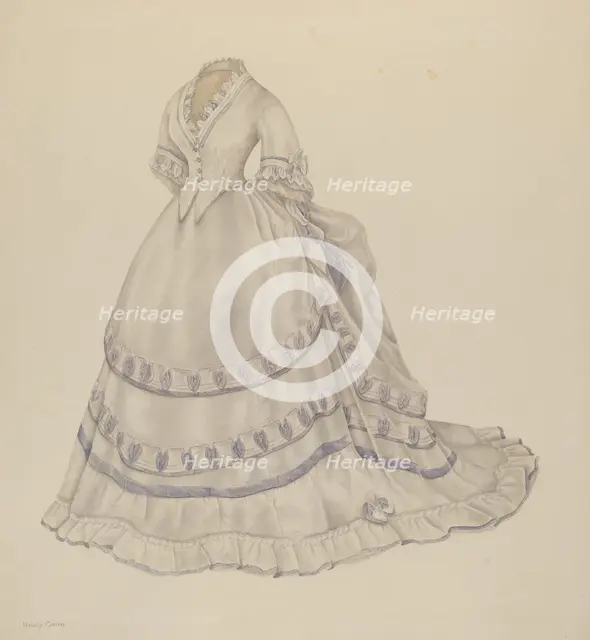Dress, c. 1940. Creator: Nancy Crimi.