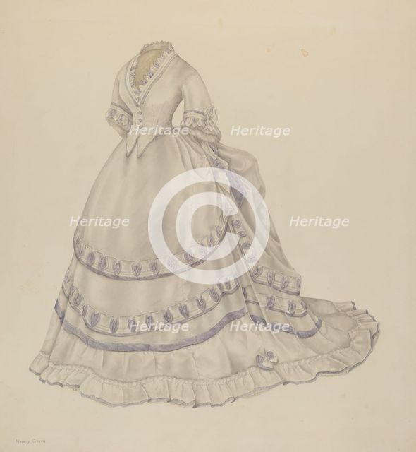 Dress, c. 1940. Creator: Nancy Crimi.