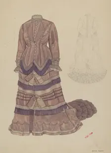 Dress, c. 1940. Creator: Syrena Swanson