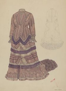 Dress, c. 1940. Creator: Syrena Swanson