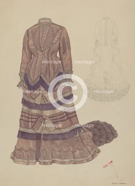 Dress, c. 1940. Creator: Syrena Swanson.