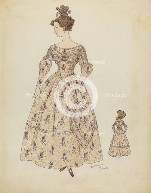 Dress, c. 1940. Creator: Rosalia Lane.