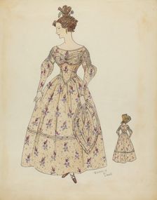 Dress, c. 1940. Creator: Rosalia Lane