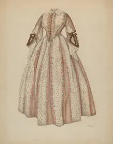 Dress, c. 1940. Creator: Virginia Berge
