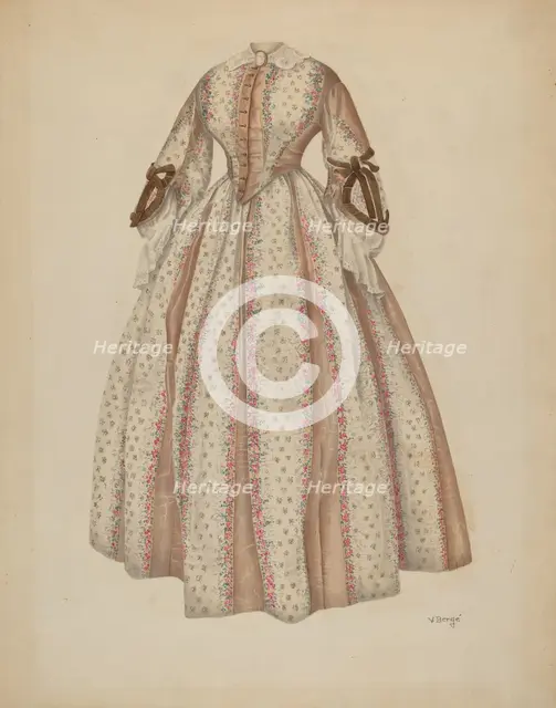 Dress, c. 1940. Creator: Virginia Berge.