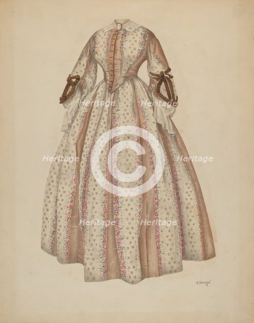 Dress, c. 1940. Creator: Virginia Berge.