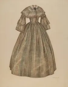 Dress, c. 1940. Creator: Virginia Berge