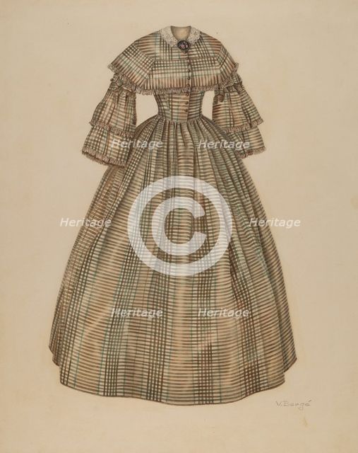 Dress, c. 1940. Creator: Virginia Berge.