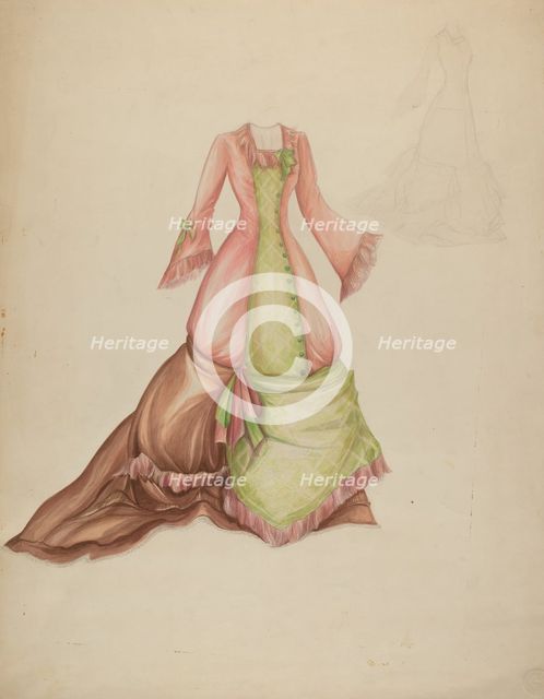 Dress, c. 1942. Creator: Marie Alain.